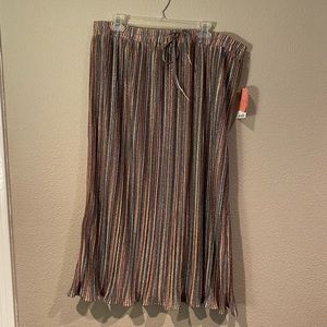 NWT Altar’d State Arula 2X Shimmery Multi-colored Midi Skirt